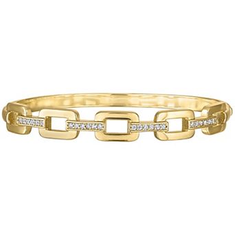 Ivy Sharpe Cubic Zirconia Buckle Bangle Bracelet