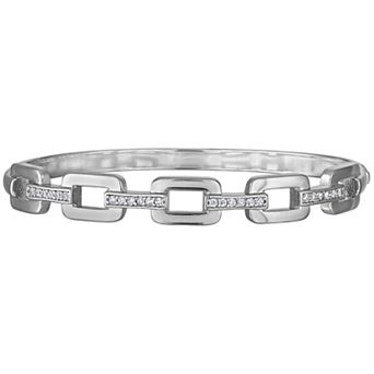 Ivy Sharpe Cubic Zirconia Buckle Bangle Bracelet