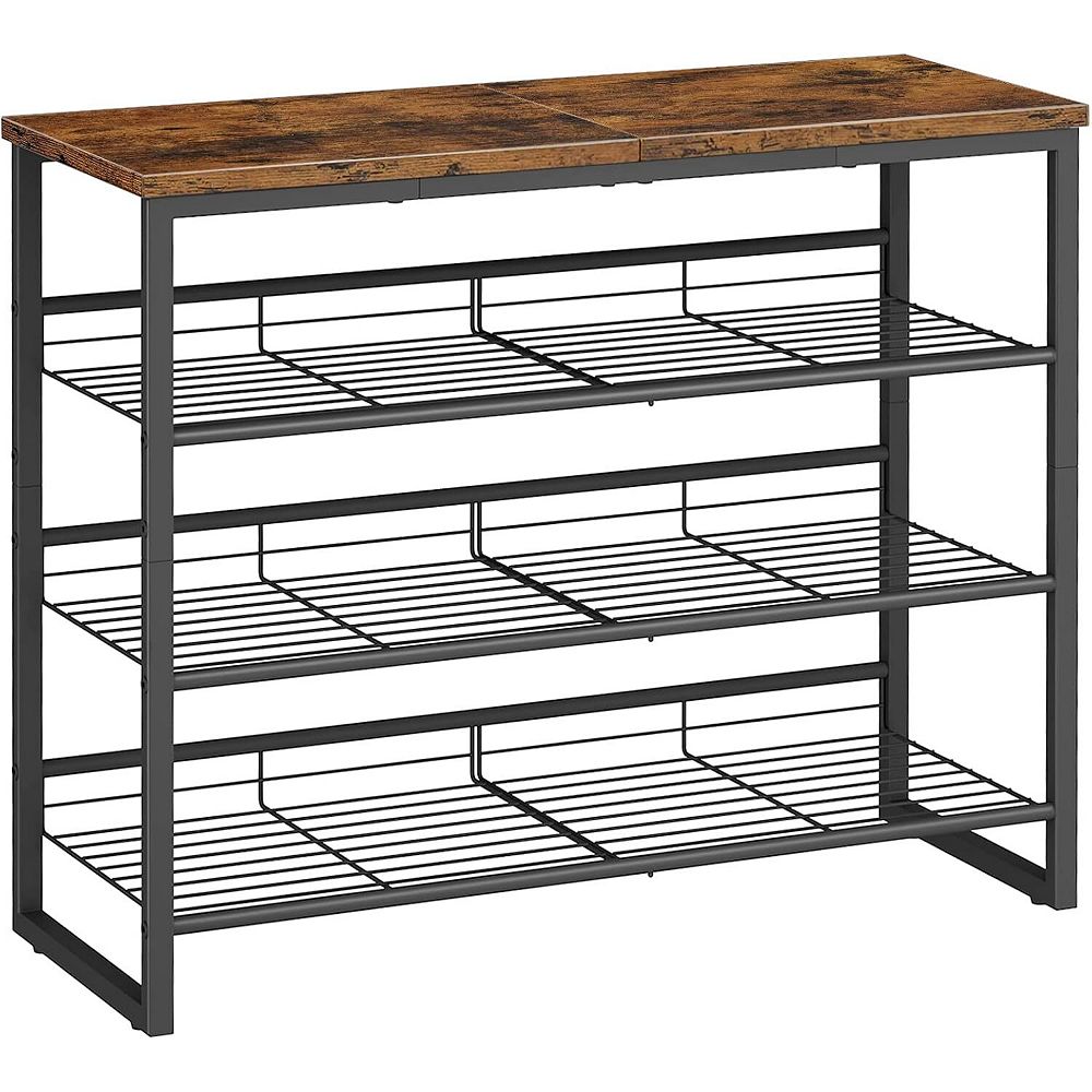 Adjustable Tilt Angle 4 Tier Shoe Rack