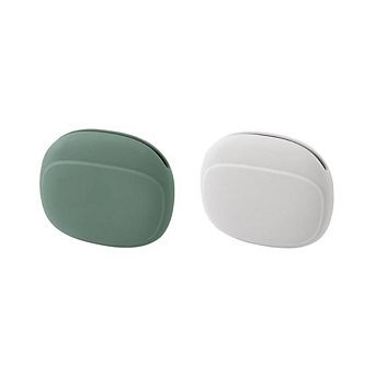 2-Pack Wired Earbuds Silicone Organizer Case with Magnetic Snap