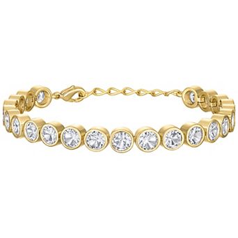 Ivy Sharpe Gold-Tone Cubic Zirconia Tennis Bracelet