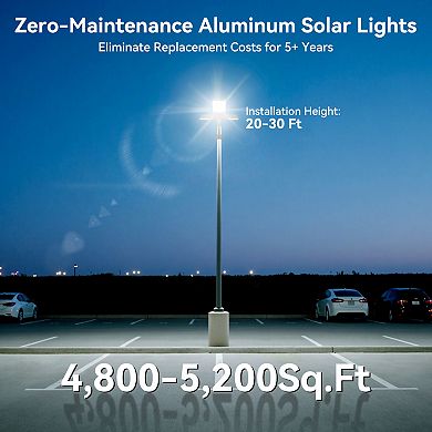 Adewalk Solar Street Light Dusk to Dawn, Large Panel Pro Outside Light Motion Sensor for Yard