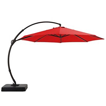 11ft Vintage-Style Cantilever Umbrella for Inviting Patio Gatherings