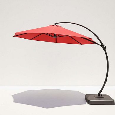 11ft Vintage-Style Cantilever Umbrella for Inviting Patio Gatherings