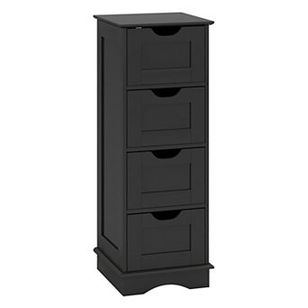 Bathroom Storage Cabinet with Cutout Handles and 4 Drawers