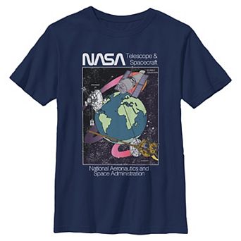 Boys 6-20 NASA Telescope & Spacecraft Graphic Tee