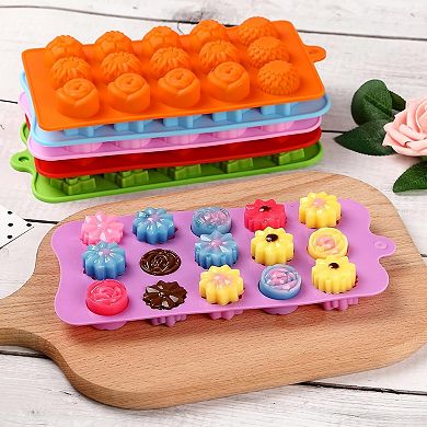 6-Pack Flower Chocolate Molds! 15-Cavity Silicone Tray for Candy, Ice & DIY Crafts