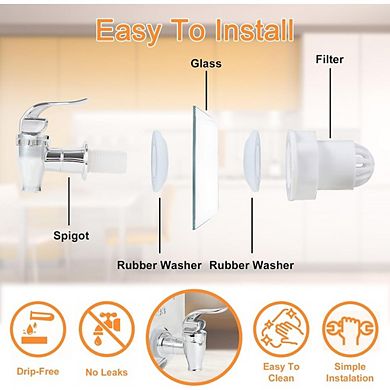 Great Ambitions 2-Pack, 1-Gallon Glass Drink Dispensers with Fruit Infuser & Stand