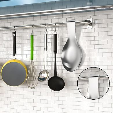Great Ambitions 8Pk Stainless Steel Spoon Rest,Ladle Spatula Tong Holder,Dishwasher Safe Kitchenware