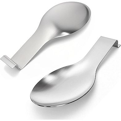 Great Ambitions 8Pk Stainless Steel Spoon Rest,Ladle Spatula Tong Holder,Dishwasher Safe Kitchenware