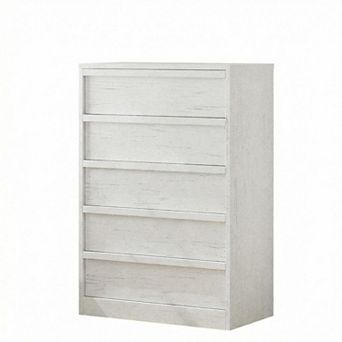 5 Drawer Dresser, 5 Chest of Drawers 43.3" Tall w/Large Storage Space, Modern Dresser Organizer