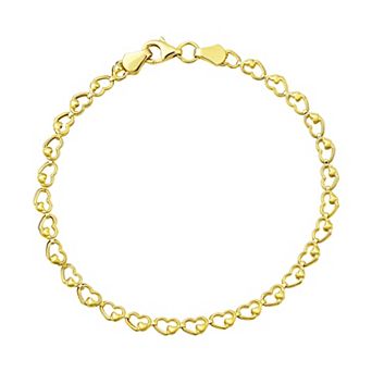 Taylor Grace 10k Gold Heart Foldover Bracelet