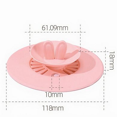 Silicone Bunny Ear Cup Lid Dustproof Insulated Drink Cover with Pop Up Vent Seal