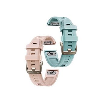 2-Pack 20mm Silicone Quickfit Band with Gold Buckle