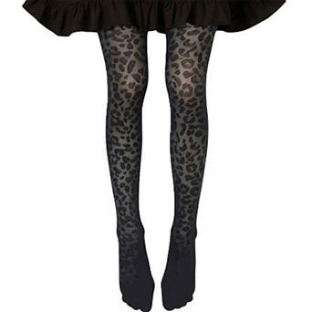Women's Full Length Tights with Leopard Print Pattern and Soft Stretch Fit