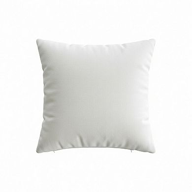 Textured Botanical Decorative Throw Pillow with Raised Leaf Embroidery Square Accent Cushion