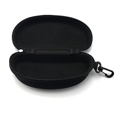 3 Pack Hard Shell Eyeglasses Case with Zipper Closure and Clip Protective Sunglasses Storage