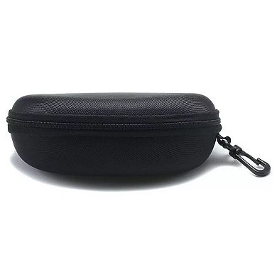 3 Pack Hard Shell Eyeglasses Case with Zipper Closure and Clip Protective Sunglasses Storage