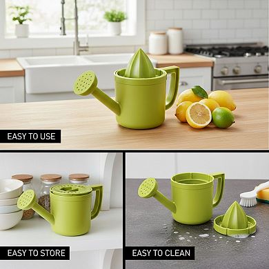 Handheld Citrus Juicer with Spout and Handle Manual Lemon Juicing Container