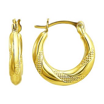 Forever 14K Gold Mesh Hoop Earrings