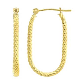 Forever 14K Gold Twist Hoop Earrings