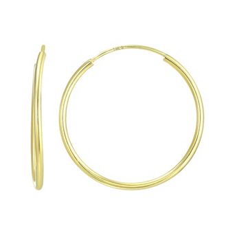 Forever 14K Gold Endless Hoop Earrings