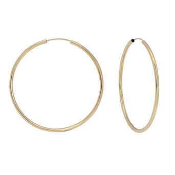 Forever 14K Gold Endless Hoop Earrings