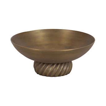 Trenza Round Footed Metal Bowl