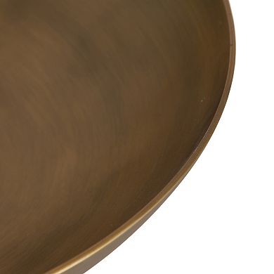 Trenza Round Footed Metal Bowl