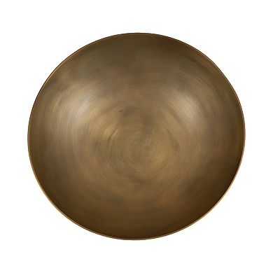 Trenza Round Footed Metal Bowl