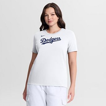 Women's Nike White Los Angeles Dodgers Wordmark T-Shirt