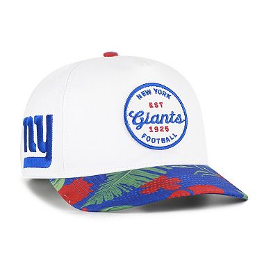 Men's '47 White/Royal New York Giants Beach Side Hitch Adjustable Hat