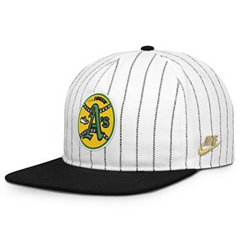 Men's Nike White/Black Oakland Athletics Cooperstown Collection Pro Adjustable Hat