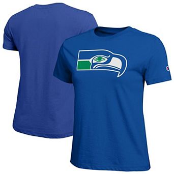 Women's Champion Royal Seattle Seahawks Logo T-Shirt