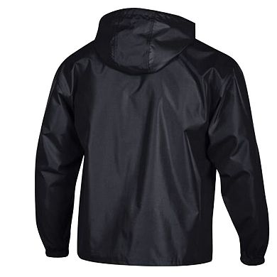 Men's Champion Black Atlanta Falcons Packable Windbreaker Half-Zip Jacket