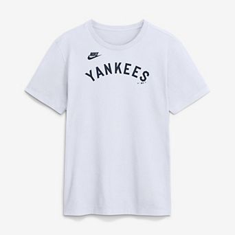 Men's Nike White New York Yankees Cooperstown Collection Wordmark T-Shirt