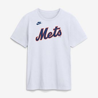 Men's Nike White New York Mets Cooperstown Collection Wordmark T-Shirt