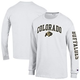 Men's Champion White Colorado Buffaloes Arch Over Logo Long Sleeve T-Shirt