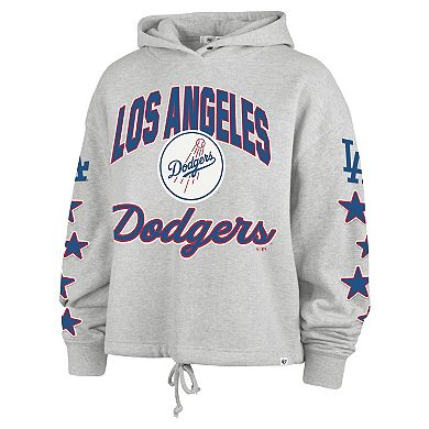 Women's '47 Heather Gray Los Angeles Dodgers Plus Size Starry Eye Hoodie