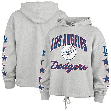 Women's '47 Heather Gray Los Angeles Dodgers Plus Size Starry Eye Hoodie