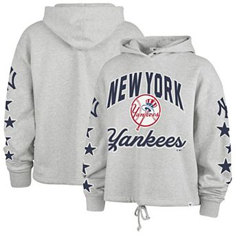 Women's '47 Heather Gray New York Yankees Plus Size Starry Eye Hoodie