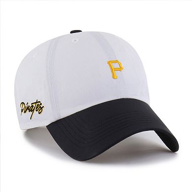 Men's '47 White/Black Pittsburgh Pirates Vista Mini Clean Up brrr Adjustable Hat