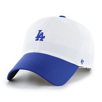 Men's '47 White/Royal Los Angeles Dodgers Vista Mini Clean Up brrr Adjustable Hat