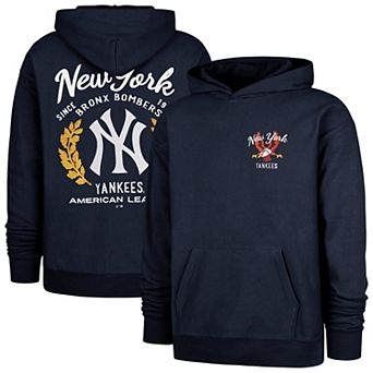 Men's '47 Navy New York Yankees Souvenir Laurels Foundation Hoodie