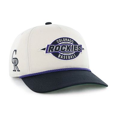 Youth '47 Natural/Black Colorado Rockies Frame Out Hitch Adjustable Hat