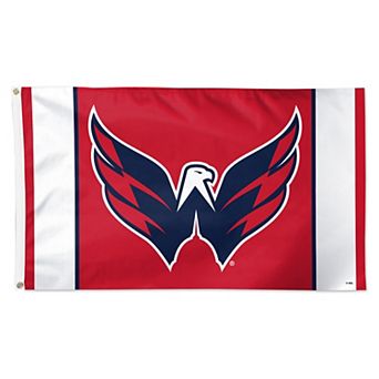 WinCraft Washington Capitals 3' x 5' Logo Stripe Deluxe Single-Sided Flag