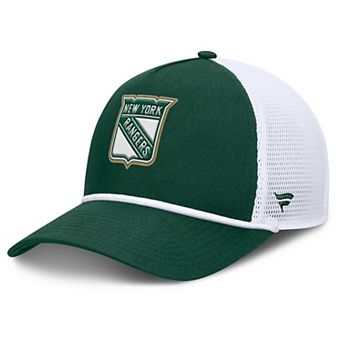Men's Fanatics Green/White New York Rangers Bermuda A-Frame Adjustable Hat