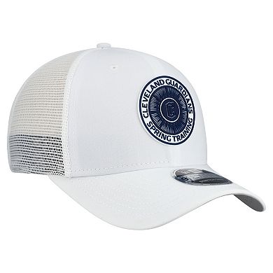 Men's New Era White Cleveland Guardians 2026 Spring Training Fan Pack 9SEVENTY Adjustable Trucker Hat