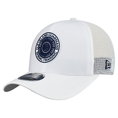 Men's New Era White Cleveland Guardians 2026 Spring Training Fan Pack 9SEVENTY Adjustable Trucker Hat