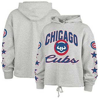 Women's '47 Heather Gray Chicago Cubs Plus Size Starry Eye Hoodie